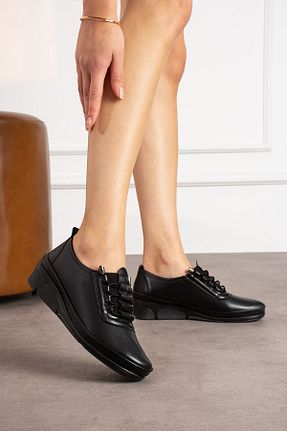 کفش کژوال مشکی زنانه چرم مصنوعی HKM shoes - کد 879997515
