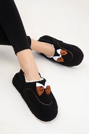 بوت خانگی مشکی زنانه مخملی SOHO - کد 877586001