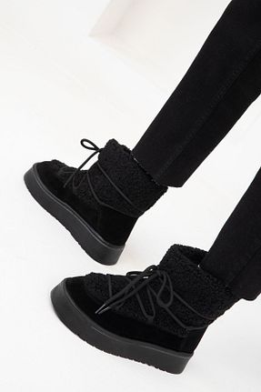 بوت / نیم بوت مشکی زنانه چرم مصنوعی SOHO - کد 877586493