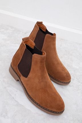 بوت / نیم بوت قهوه ای مردانه چرم خالص SOHO - کد 877586386