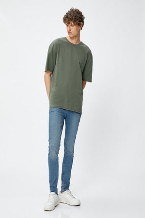 شلوار جین رنگی مردانه پاچه سوپر تنگ Koton - کد 727793061