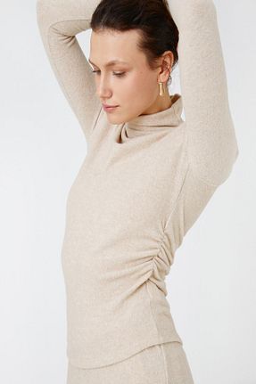 پلیور بژ زنانه Relaxed Koton - کد 371850470