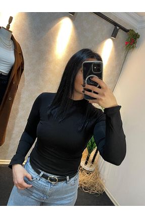 بلوز مشکی زنانه ساده Butik - کد 880005672