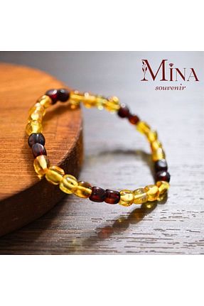 دستبند جواهر زرد زنانه سنگ طبیعی Mina Souvenir - کد 847672441