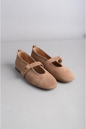 بابت قهوه ای زنانه چرم خالص SEÇ KUNDURA - کد 880017115