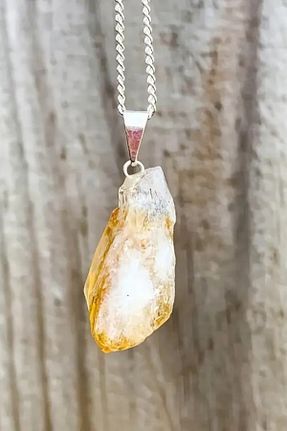 گردنبند جواهر زرد زنانه سنگ NBS Beautiful Naturel Stones - کد 880025637