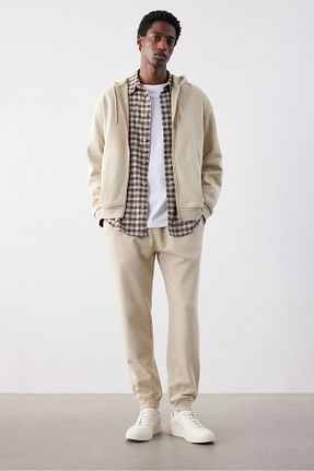 شلوار کرمگن بژ مردانه رگولار H&M - کد 858375404