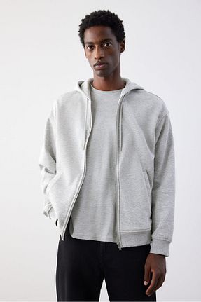 سوئیشرت طوسی مردانه ساده H&M - کد 858144323