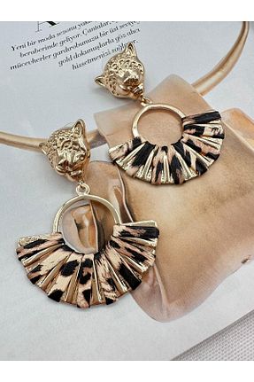 گوشواره جواهر قهوه ای فلزی Jerie - کد 880095898