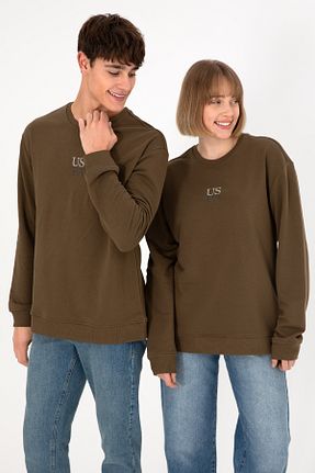 سوئیشرت خاکی مردانه ساده U.S. Polo Assn. - کد 865458001
