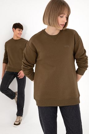 سوئیشرت خاکی مردانه ساده U.S. Polo Assn. - کد 859313444