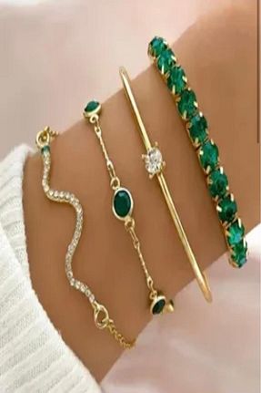 دستبند استیل (فولاد) سبز زنانه استیل (فولاد) Tanem - کد 880171800