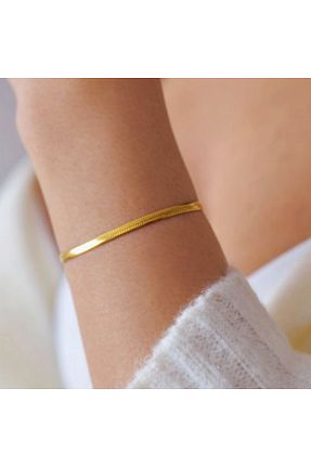 دستبند استیل (فولاد) زرد زنانه استیل ضد زنگ Heppii - کد 880176948