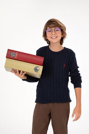 پلیور سرمه ای بچه گانه ساده U.S. Polo Assn. - کد 873674921