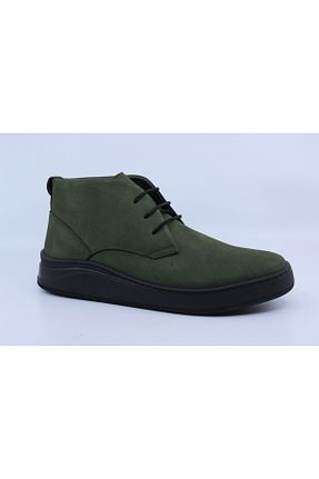 بوت / نیم بوت سبز مردانه چرم خالص Papuccu - کد 880204207