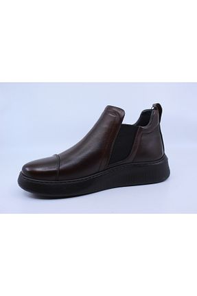 بوت / نیم بوت قهوه ای مردانه چرم خالص Papuccu - کد 880204490