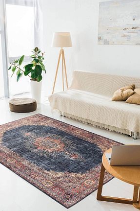 فرش سرمه ای قابل شستشو ARTLOOP - کد 75771369