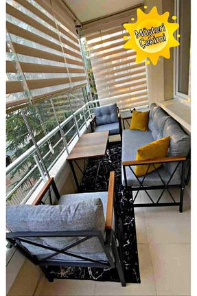 ست باغچه طوسی فلزی Sosyal Medya Dekorasyon - کد 263706303