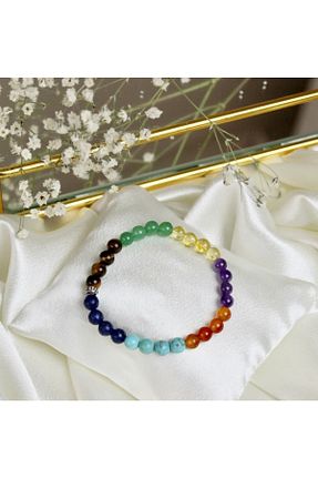 دستبند جواهر رنگی زنانه سنگ طبیعی DOĞAL TAŞ CENNETİ - کد 880249512