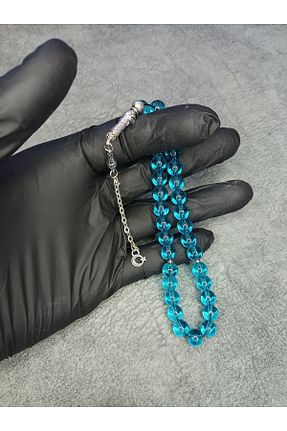 تسبیح آبی سنگ طبیعی Mos Tespih - کد 880255499