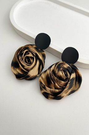 گوشواره جواهر قهوه ای لزران Modex - کد 880251020