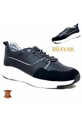 کفش کژوال مشکی مردانه چرم خالص İriayak - کد 824916466