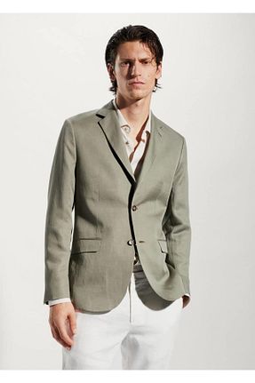 کت خاکی مردانه اسلیم فیت MANGO Man - کد 738441796