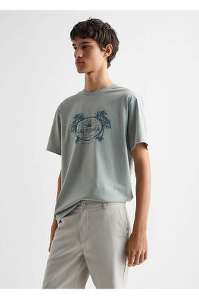 شلوارک و برمودا طوسی مردانه پنبه ای MANGO Teen - کد 663407018