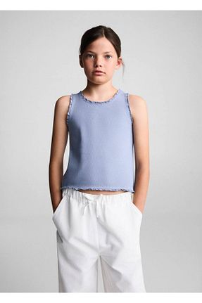 تیشرت آبی بچه گانه رگولار MANGO Kids - کد 824256179