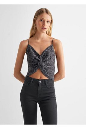 شلوار جین مشکی زنانه رگولار MANGO Teen - کد 741612192