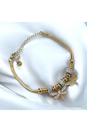 دستبند استیل (فولاد) زرد زنانه استیل (فولاد) ARYA DESİGN - کد 880375208