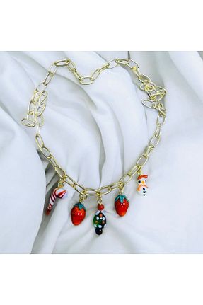 گردنبند جواهر رنگی زنانه استیل ضد زنگ nazarboncuğu - کد 880394962