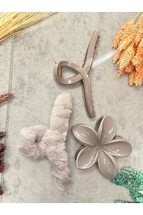 گیره سر طوسی زنانه سیلیکون PREGIO - کد 790956175