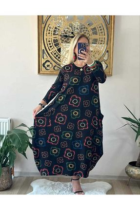 لباس سایز بزرگ مشکی زنانه ویسکون KLEERMAKER - کد 880103749