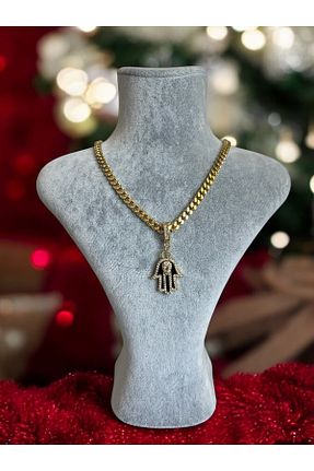 گردنبند استیل ( فولاد ) طلائی زنانه استیل (فولاد) Asteria Jewelry - کد 880409655