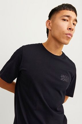 تیشرت مشکی مردانه رگولار Jack & Jones - کد 843060087
