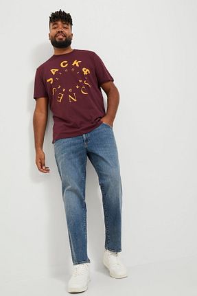 شلوار جین سرمه ای مردانه پاچه تنگ Jack & Jones - کد 825266619