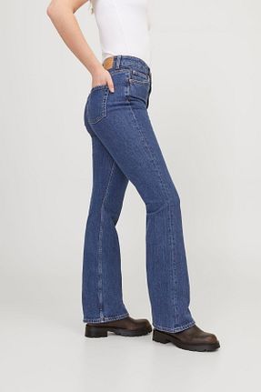 شلوار جین آبی زنانه پاچه گشاد Jack & Jones - کد 817889775