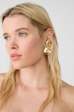 گوشواره جواهر طلائی فلزی Stradivarius - کد 880466818