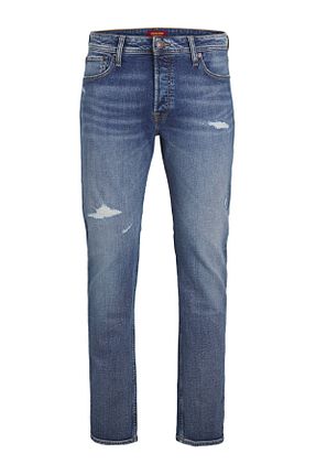 شلوار جین سرمه ای مردانه پاچه تنگ Jack & Jones - کد 864739094