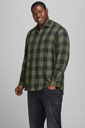 پیراهن سبز مردانه سایز بزرگ Jack & Jones - کد 138401711
