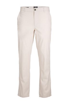 شلوار بژ مردانه کتان Jack & Jones - کد 666585219