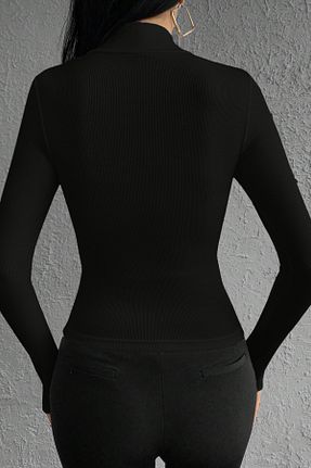 بلوز مشکی زنانه ساده Lenezza - کد 880480606