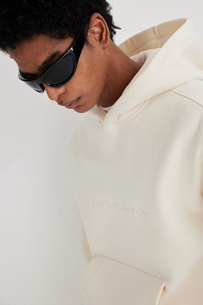 سوئیشرت سفید مردانه چاپی H&M - کد 875702866