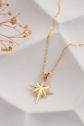 گردنبند طلا طلائی زنانه 14 عیار MOOM MÜCEVHERAT - کد 880555355