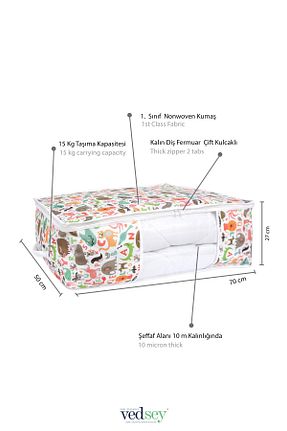نظم دهنده کمد سفید پارچه Vedsey Home Organizer - کد 654824566