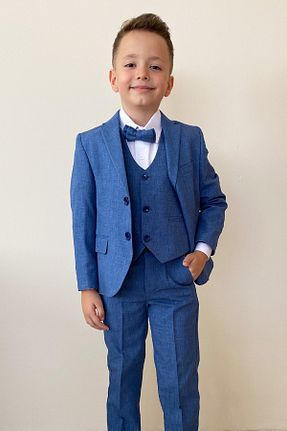 اسموکین آبی بچه گانه بافتنی Zaziko Kids - کد 880632118