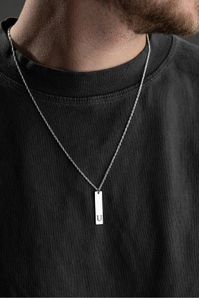 گردنبند نقره طوسی مردانه 925 عیار Vetro Silver - کد 873913314