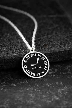 گردنبند نقره طوسی مردانه 925 عیار Vetro Silver - کد 880652381