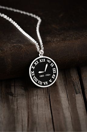 گردنبند نقره طوسی مردانه 925 عیار Vetro Silver - کد 880652381